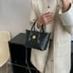thumbnail image 4 of Nuevo bolso de hombro de moda, bolso de mano de cuero de PU, bolso de hombro tipo clutch, negro, 4 of 6