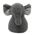 thumbnail image 2 of Decorative Elephant Door Stopper - Heavyweight 2.3 lb. Fabric Holder for Home and Office - Cute Animal Design to Keep Interior Doors Open, Prevent Damage, Protect Children & Pets - Gray, 2 of 5
