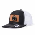 thumbnail image 6 of Vergiac Bear Graphic Leather Patch Trucker Hat, Men Adjustable Breathable Mesh Baseball Cap for Outdoor Travel Daily Casual Outfits, 6 of 6