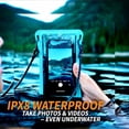 thumbnail image 5 of Waterproof Phone Pouch w/Long Lanyard | IPX8 Adventure Grade Cellphone Dry Bag Case, Fits iPhone 15 Pro Max,14 Pro Max, 13 Pro Max, XS, XR, Galaxy S21, for Snorkeling, Kayaking, Cruise Blue, 5 of 5