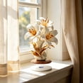 thumbnail image 4 of CaiYueKe Acrylic Rotating Flower Decor with Base Artistic Lily Decoration Modern Floral Home Decor Accent for Tabletop Shelf Living Room Office Decorative Ornament Gift Idea, 4 of 6