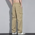 thumbnail image 6 of MKHSQHDG Male Pants Men's Casual Loose Hop Denim Work Pants Jeans with Cargo Pockets M, 6 of 9