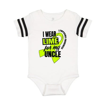 

Inktastic I Wear Lime For My Uncle Lymphoma Awareness Gift Baby Boy or Baby Girl Bodysuit