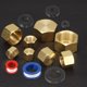 thumbnail image 5 of 2Pcs Tapón de cabeza hexagonal de latón, tapa de compresión, válvula de detención, 3/8" NPT, con cinta PTFE, 5 of 7