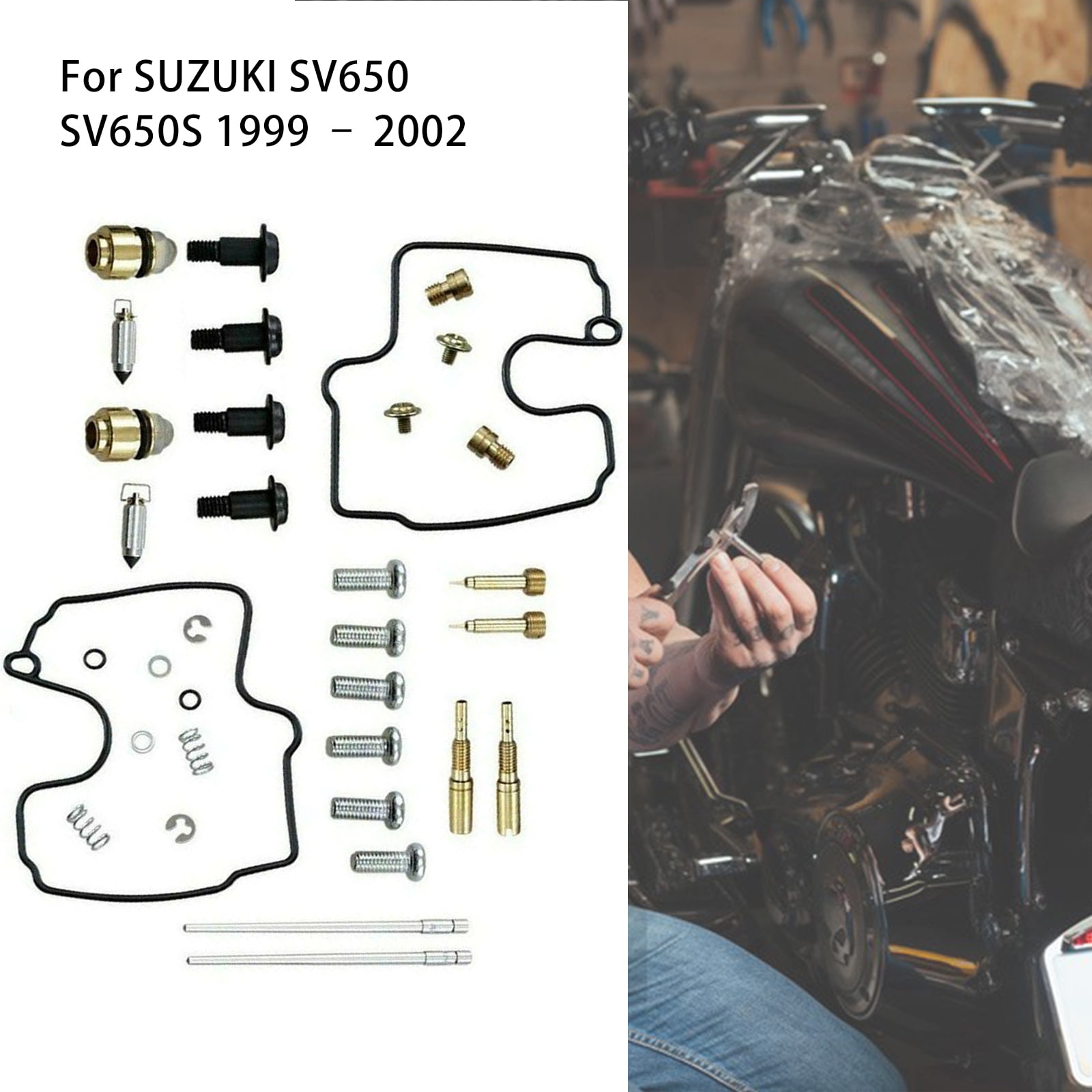 Carburetor Carb Repair Kit For 1999-2002 Suzuki SV650