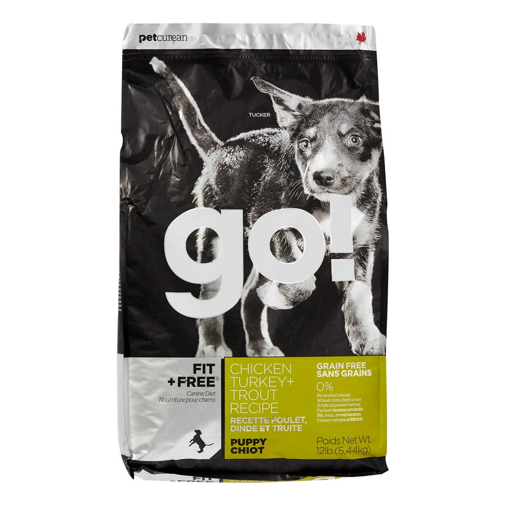 Petcurean Go! Fit + Free Chicken, Turkey & Trout Recipe Puppy Dry Dog
