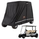 thumbnail image 1 of VEVOR Funda para carrito de golf de 4 pasajeros, cubierta completa de poliester 600D, universal para la mayoría de las cubiertas de coches de club, impermeable, resistente al sol y al polvo, negro, 1 of 9