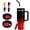 Black Red, variant on 40 oz Tumbler with Handle and Straw Spout 2-in-1 Lid, Stainless Steel Travel Cup, Insulated Traveler Mug for Car Office Gym, Water Bottle for Cold Hot Beverage, Army Green