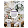 thumbnail image 3 of Purple Grey Cloth Napkins Set of 8 Reusable Dinner Napkins, Chic Garden Floral Stripe Aesthetic Flower Cocktail Napkin Washable Table Napkins for Wedding/Holiday Party/Baby Shower 20"x20", 3 of 7
