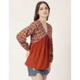 thumbnail image 5 of Moomaya V-Neck Tops For Womens, Viscose Rayon Printed Summer Casual Top Tunic, 5 of 8