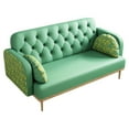 thumbnail image 5 of Green Leather Sofa with Solid Wood Base / Guarantee Stable and Stylish Seating, 5 of 5