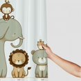 thumbnail image 3 of Orinice Cute Baby Animals Bathroom Decor Set with Hooks, Colorful Luxurious Graphic Print Polyester Fabric Shower Curtain Set, Mother's Day Decor for Bathroom, 100% Polyester Fiber 69x72, 3 of 7