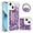 Purple, variant on Case for iPhone 15 Plus, iPhone 15 Plus Case Girls Women Glitter Clear TPU Cute Bling Love Quicksand Sparkle Case with Stand Liquid Shockproof Cover for iPhone 15 Plus Colorful YBZ