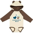 thumbnail image 3 of Inktastic I love chocolate milk Boys or Girls Long Sleeve Baby Bodysuit, 3 of 5