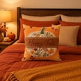 thumbnail image 7 of Beautynvta Happy Fall Pillow Cover, Vintage Embroidered Pumpkin Throw Pillowcase, Square Cushion Case with Maple Leaf Floral Print for Thanksgiving Farmhouse Couch Decor, 7 of 7