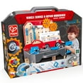 thumbnail image 2 of Hape: Junior Inventor: Vehicle Service & Repair Workbench - 71pc, Wooden Toy Tool Station, Battery Powered Electric Drill, STEM Playset, Kids Ages 3+, 2 of 8