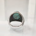 thumbnail image 4 of Blue Copper Turquoise Mans Ring, Natural Copper Turquoise Ring, Silver Jewelry, 925 Silver Ring, Birthday Gift, Heavy Mens Ring, Arabic Design, Ottoman Style Ring, Christmas, Turkey Mens Signet Ring, 4 of 4
