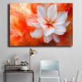 thumbnail image 4 of Mudket Canvas Wall Art Framed Ready to Hang Orange White Abstract Flower Print, Colorful Floral Wall Decor Floral Canvas Artwork for Living Room Bedroom Office, Modern Pictures - 12"L x 8"W, 4 of 10