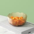 thumbnail image 4 of BUYISI Multifunctional Large Capacity Fruit Basin Transparent Plastic Fruit Bowl Stackable Salad Bowl Living Room Storage Fruit Tray gold, 4 of 5