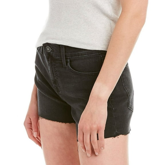HUDSON Jeans Womens Gracie Comic City Short, 25, Black, cotton