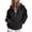 1-284Black1588, variant on CAIVO Hoodies For Women Cozy Casual Full Zip Hoodie With Pocket For Lightweight Solid Color Long Sleeve Sweatshirt For Everyday Wear Running Tops
