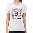 thumbnail image 4 of Women's G-III 4Her by Carl Banks White Boston Red Sox Super-Slim Fit Lightweight Collage Team Graphic Crew Neck T-Shirt, 4 of 5