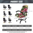 thumbnail image 6 of FKELYI Office Chair Cover Removable Computer Chair Slipcover Stretch Fabric Swivel Chair Protector Covers for Boss Chair Armchair, Pink Floral Leopard Print, Small, 6 of 6