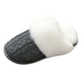 thumbnail image 2 of Mostsola Womens Slippers Plush Furry Lined Scuff Slippers Knitted Cozy Slip on Shoes House Slippers, 2 of 8