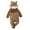 Brown, variant on Odeerbi Baby Girls Boys Clothes Baby Rompers Toddler Leopard Plush Cute Bear Ears Winter Thick Keep Warm Jumpsuit Romper