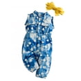 thumbnail image 2 of Seyurigaoka Baby Girl's Two-Piece Suit, Daisy Print Sleeveless Romper + Headband, 2 of 9