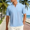 thumbnail image 2 of sususu Work Shirts for Men , Men Clothing , Men's Casual Everyday Comfort Lightweight Short Sleeve V-Neck Tee Breathable Loose Fit T-Shirt, 2 of 4