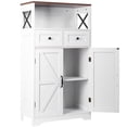 thumbnail image 6 of ZENSTYLE Storage Cabinet with 2 Drawers Durable Storage Organizer Floor Cupboard Home Decor White, 6 of 7