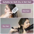 thumbnail image 4 of Curly Hair Brush Comb Brush Set Boar Bristle Paddle 2 Hairbrush, Hair Brush Comb Set With 12 Haircilps For Hair Salon, 4 of 5