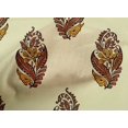 thumbnail image 4 of oneOone Cotton Poplin Fabric Leaves & Floral Block Print Fabric BTY 56 Inch Wide, 4 of 5