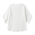 thumbnail image 4 of Tfken Summer Tshirts For Women Half Sleeve Crew Neck Tops Tees Casual Baggy T-Shirts Ladies Trendy Clothes Outwear Size L White, 4 of 5
