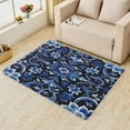 thumbnail image 2 of Blue and White Porcelain Rug & Home Decor - Chinoiserie Rugs for Entryway, Front Door Mat Indoor Entrance, Washable Rugs, 3x4 Rug, Non Slip Small Area Rug, Blue Floral Carpet & Room Decorations V-&73, 2 of 7