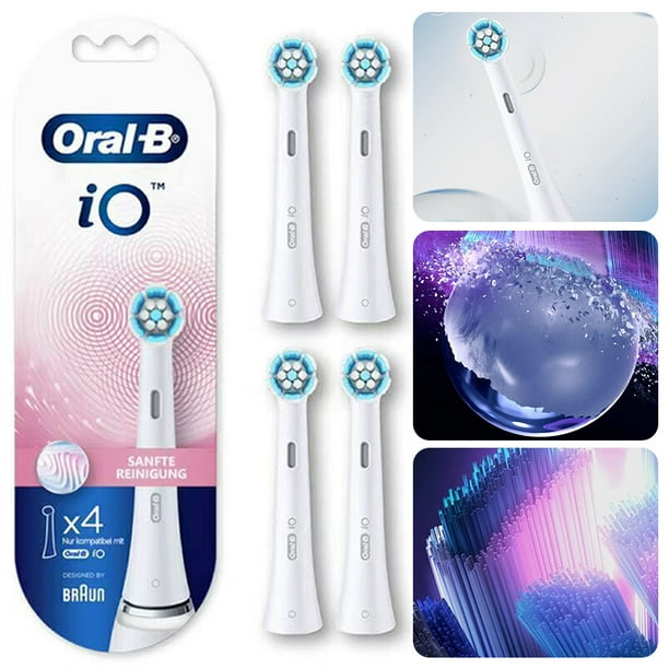 Accesorio para Cepillo Dientes 4 Piezas Limpieza Suave Eliminación Profunda Placa IO