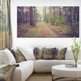 thumbnail image 1 of Straight Pathway in Thick Forest - Modern Forest Canvas Art, 1 of 3