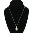 thumbnail image 4 of Sterling Silver Rhinestone Swirl and Pearl Pendant with 18" Necklace, 4 of 7
