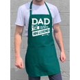 thumbnail image 2 of ApronMen, BBQ Apron For Men - Dad. The Man. The Myth. - 100% Cotton Funny Cooking Aprons For Men with Pockets - Teal Color, 2 of 5