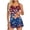 A-Navy, variant on Women's Two Piece Tankini Swimsuit with Independent Day Print and Skirted Bottom Tummy Control Bathing Suit for Summer A-Brown XXL