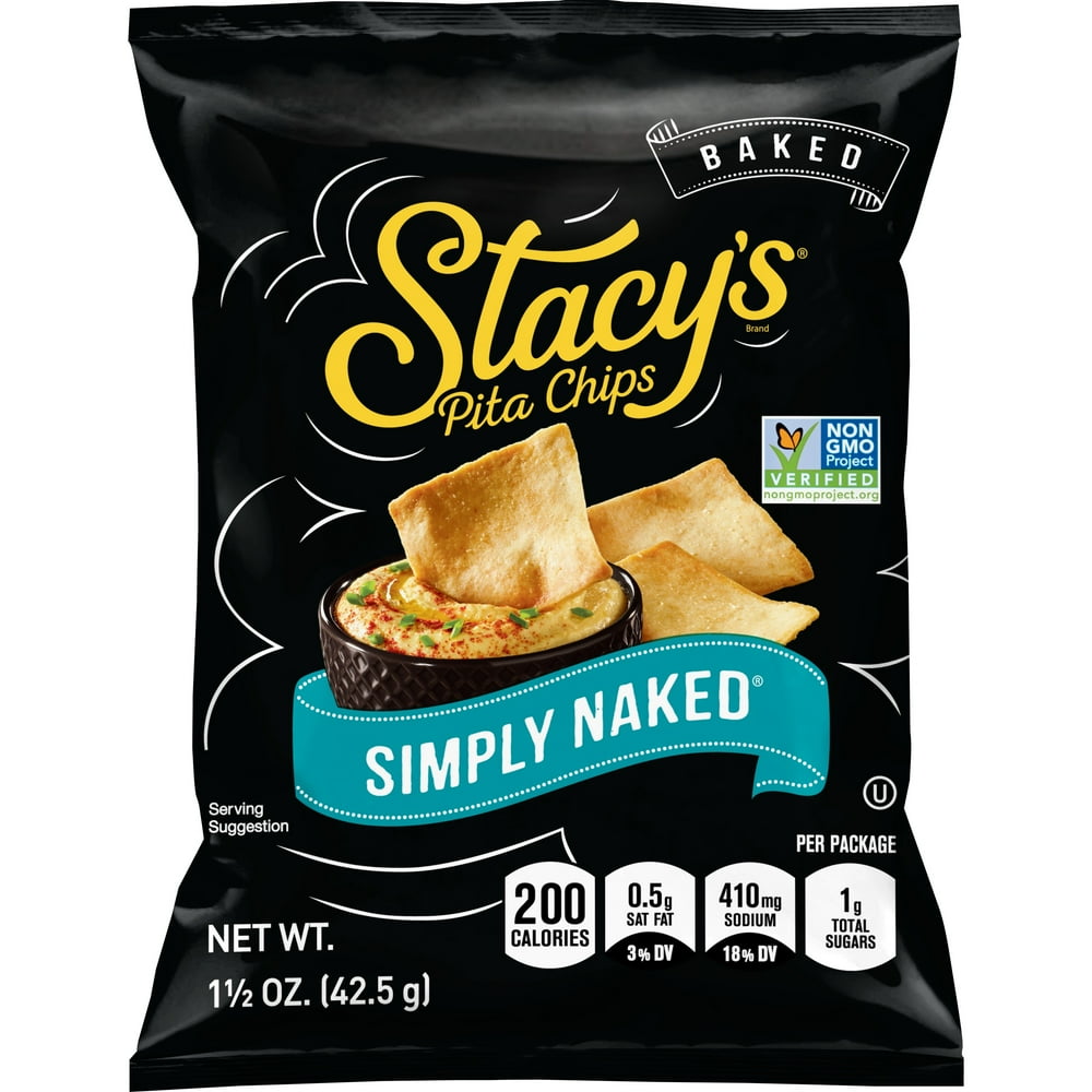 Stacy's Simply Naked Pita Chips, 1.5 oz Bags, 24 Count