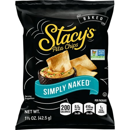 Stacy's Simply Naked Pita Chips, 1.5 oz Bags, 24 Count