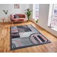 thumbnail image 3 of RUG AND DECOR Newport Collection Modern Abstract Design Area Rug D.Rose Grey Living Room Bed Room Carpet Alfombras para Sala, 3 of 5