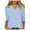 C45 Sky Blue, variant on Gbsyewxs Shirts For Women Henley Neck 3/4 Sleeve Solid Color Soft Summer Womens T Shirt Grey