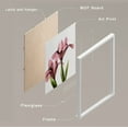 thumbnail image 4 of PixonSign Framed Wall Art X-Ray Pink Botanical Floral Flower Prints, Set of 4 Rustic Wildflowers Paintings, Country/Farmhouse Minimalism Adhesive Canvas Posters for Home Decor - 8"x10" White, 4 of 5
