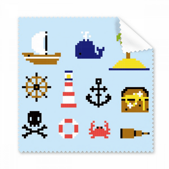 summer sail treasue hunt pixel cleaning cloth ph screen glasses cleaner 5pcs