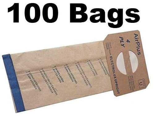 70 Bags for Electrolux Upright Vacuum Cleaner STYLE U 4 Ply Paper Bags # 138FPC 