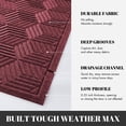 thumbnail image 4 of Tapis de Porte d'Entrée, Tapis Extérieur Toutes Saisons Imperméable pour l'Entrée avec Trous de Drainage, Paillasson Robuste Antidérapant pour Garage, Patio, Entrée Intérieure, 29,5x17, Rouge, 4 of 5