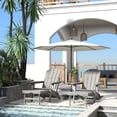 thumbnail image 6 of 2PCS Folding Adirondack Chair with Ottoman, Adjustable Backrest Plastic HDPE Adirondack Chairs w/4 in 1 Cup Holder Tray, White Grey, 6 of 9